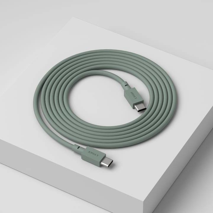Cable 1 USB-C til USB-C ladekabel 2 m, Oak green Avolt