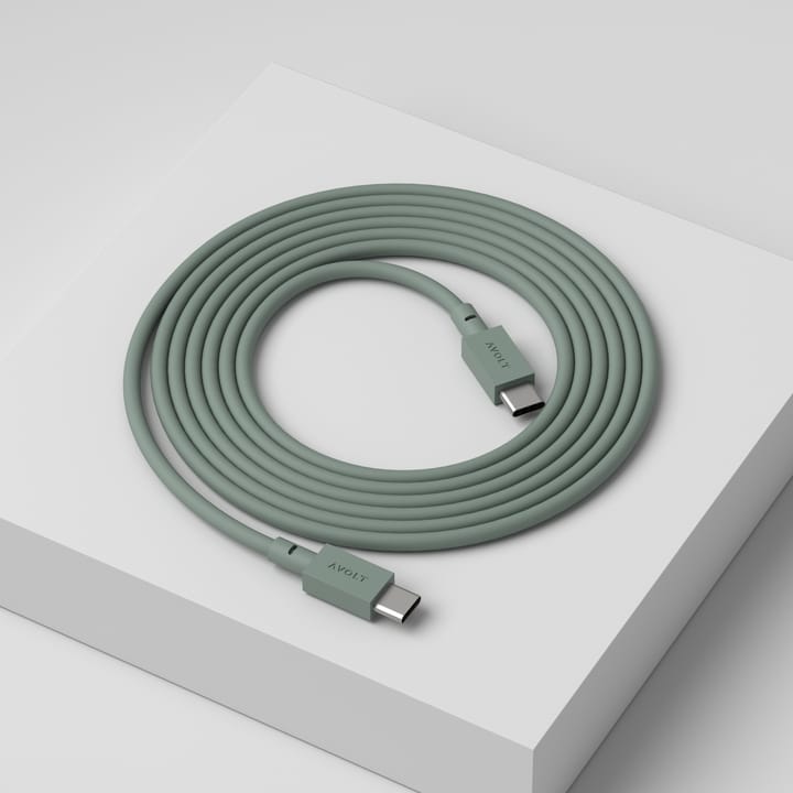 Cable 1 USB-C til USB-C ladekabel 2 m - Oak green - Avolt