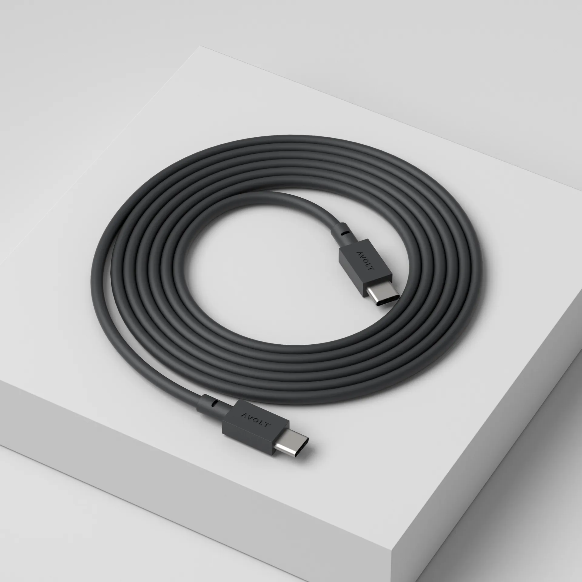 Cable 1 USB-C til USB-C ladekabel 2 m, Stockholm black Avolt