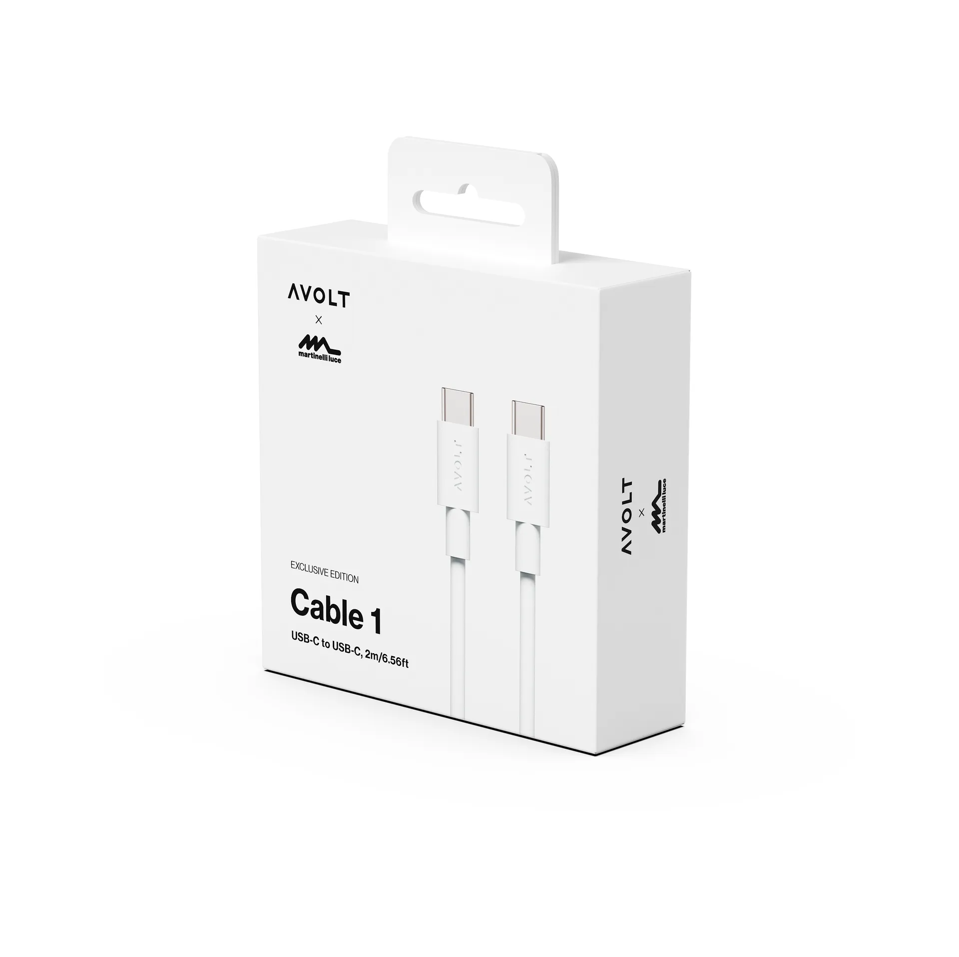 Cable 1 USB-C til USB-C ladekabel 2 m, White Martinelli Luce Edition Avolt