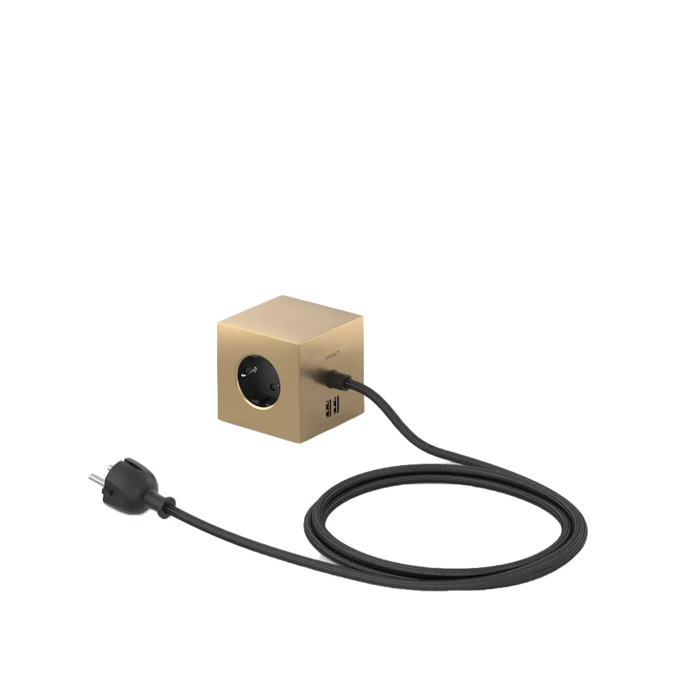 Square 1 grenuttak, brass Avolt
