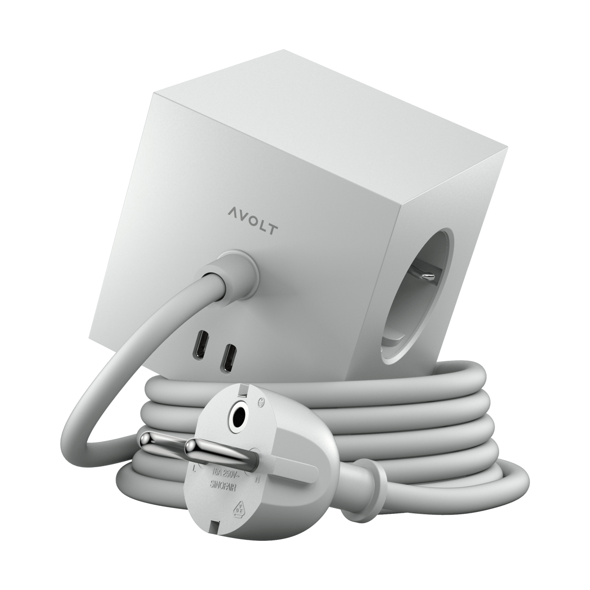 Avolt Square 1 grenuttak USB-C 30W 1,8 m Gotland gray