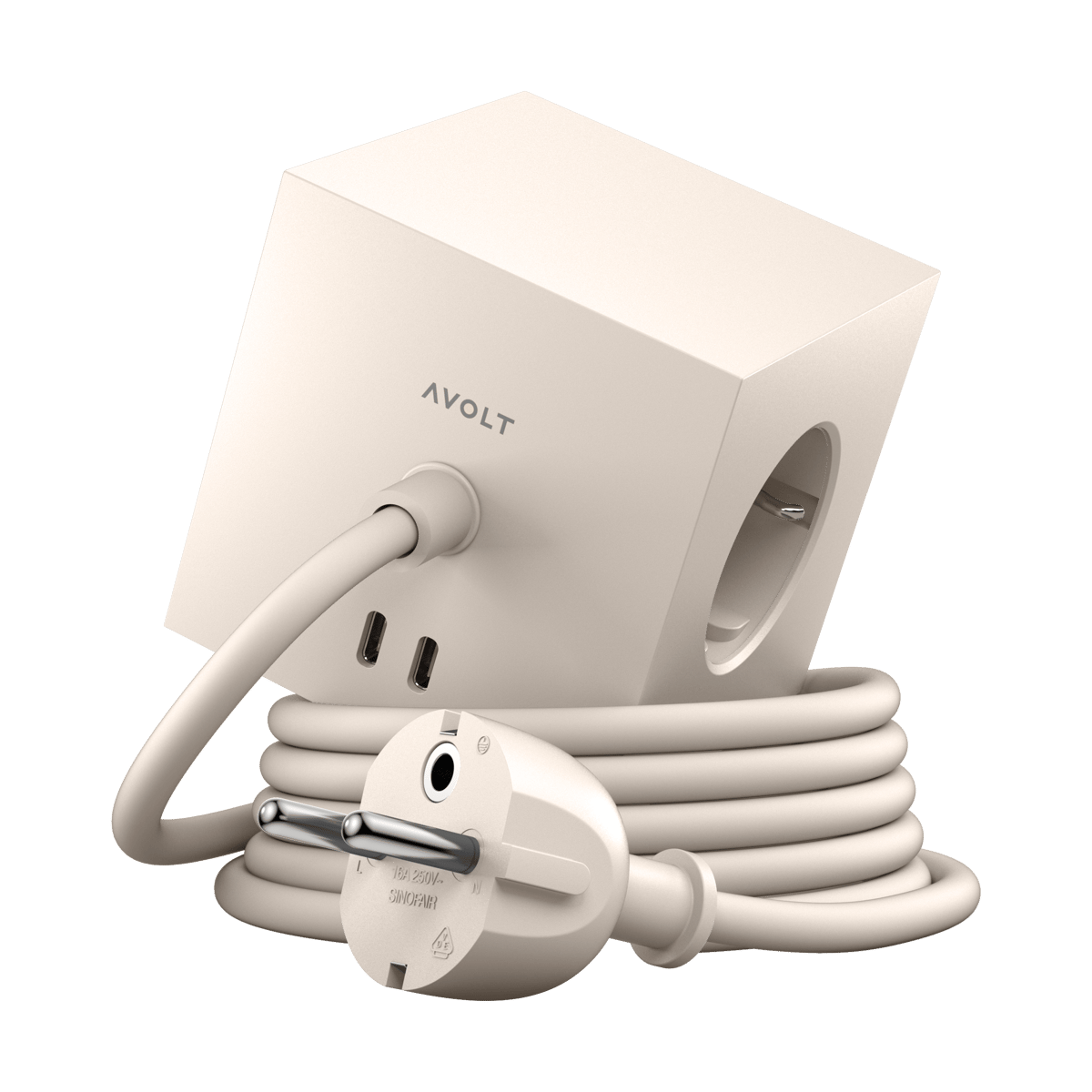 Avolt - Square 1 - 30W Dual USB-C & Magnetic base, 180 cm, Nomad Sand - Annet belysningstilbehør - J. Runströmer - Beige