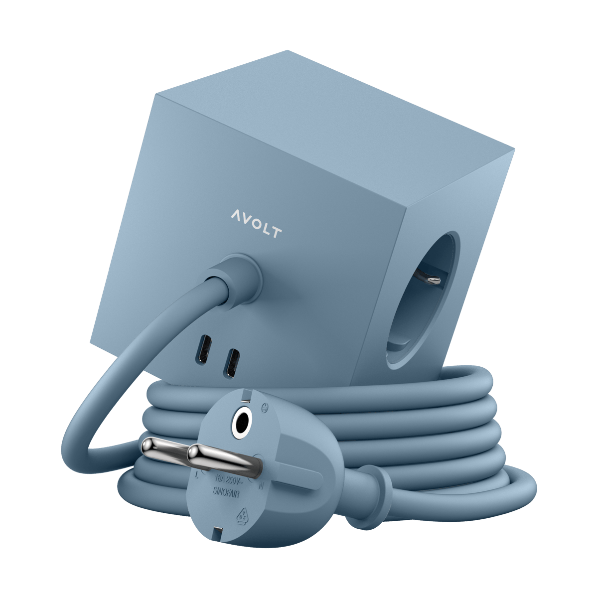 Avolt Square 1 grenuttak USB-C 30W 1,8 m Shark blue