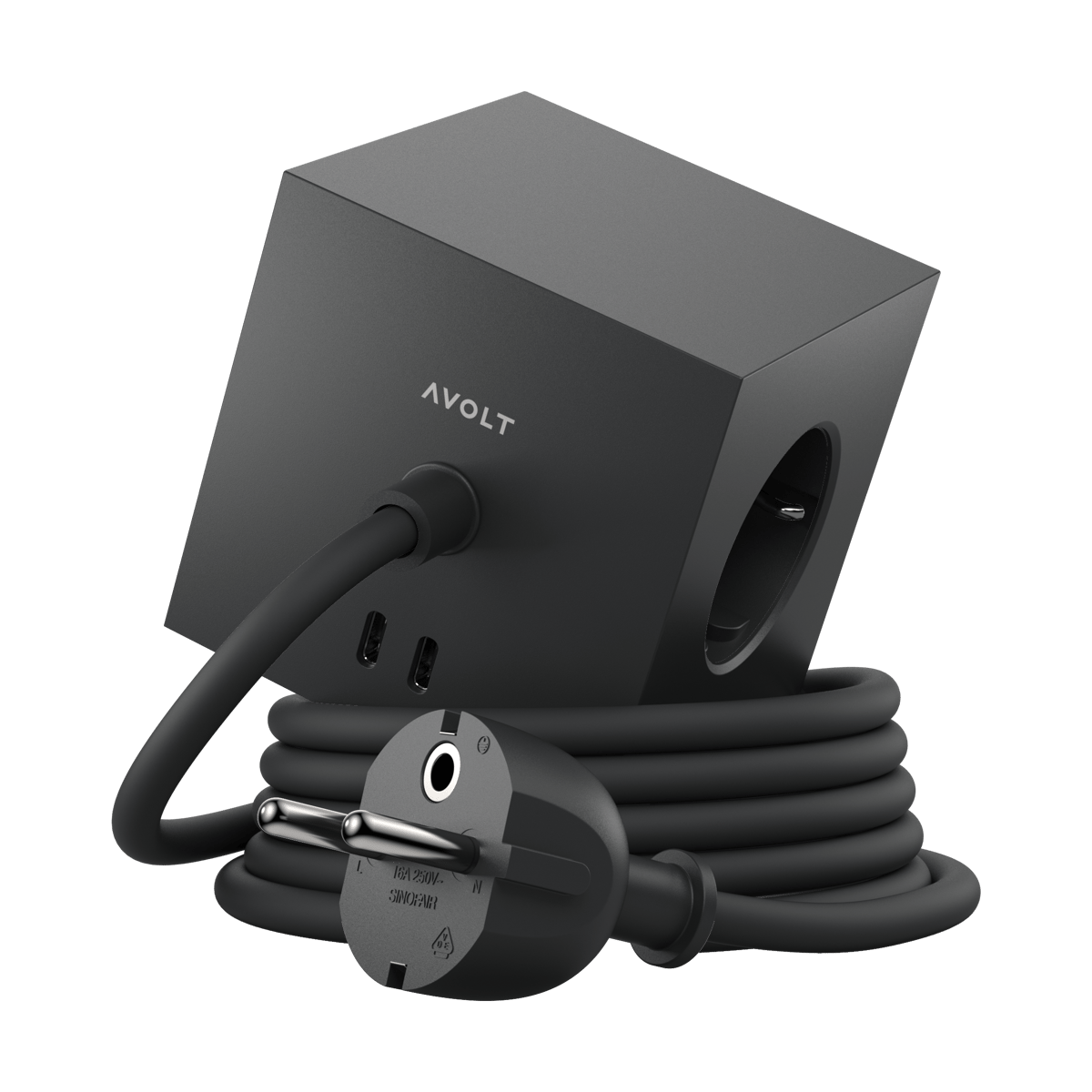 Avolt Square 1 grenuttak USB-C 30W 1,8 m Stockholm black
