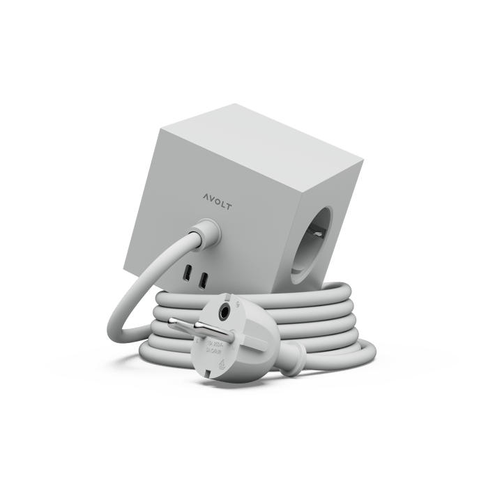 Square 1 grenuttak USB-C 30W 3 m - Gotland Gray - Avolt