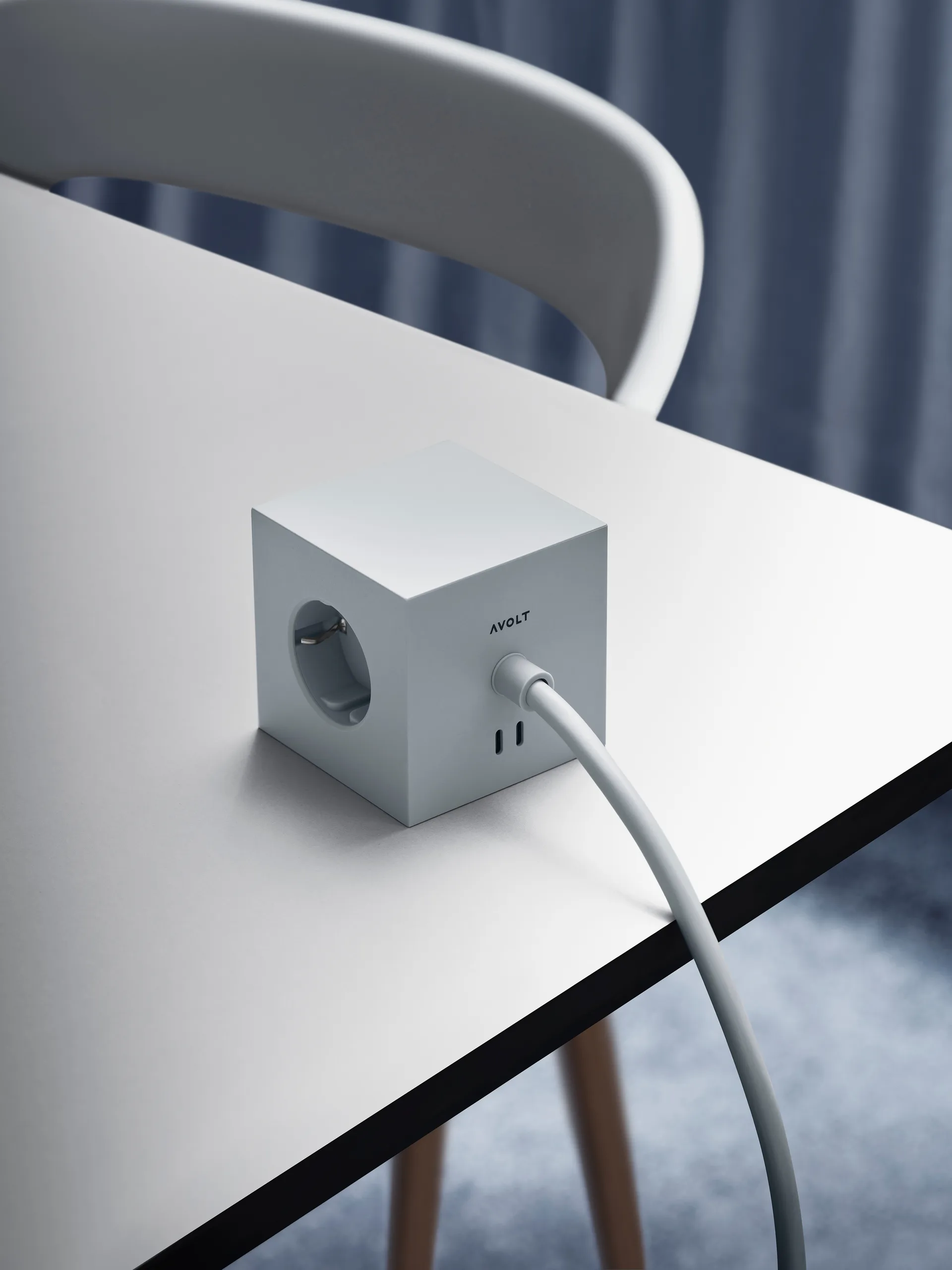 Square 1 grenuttak USB-C 30W 3 m, Gotland Gray Avolt