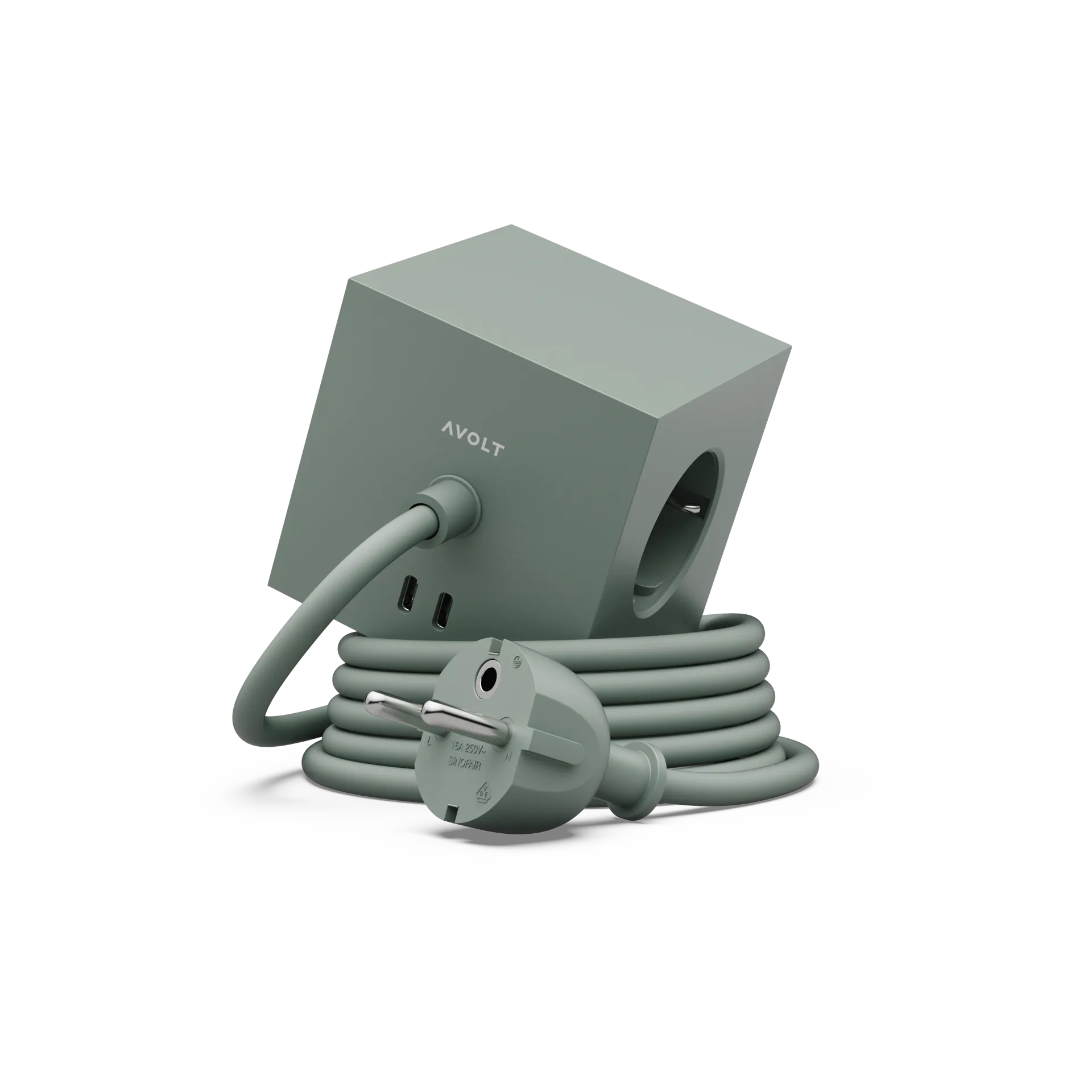 Square 1 grenuttak USB-C 30W 3 m, Oak Green Avolt