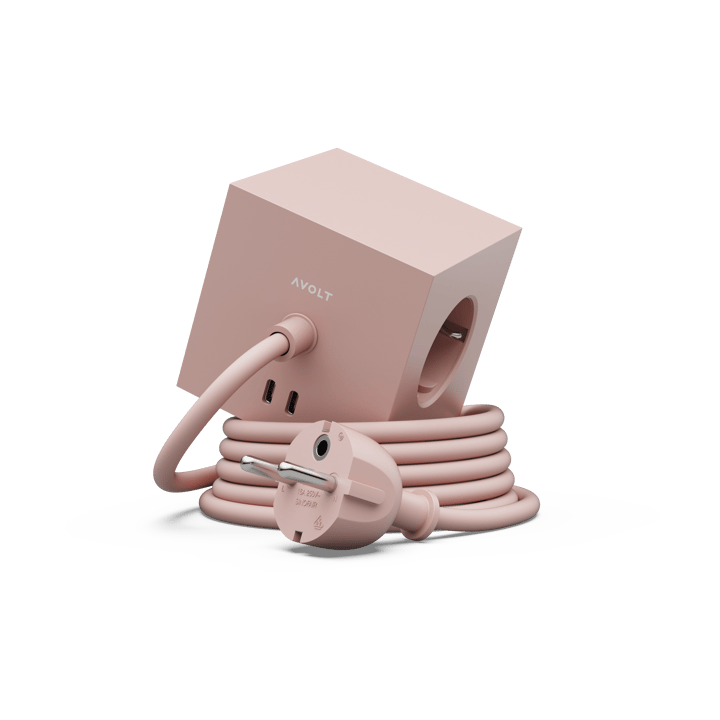 Square 1 grenuttak USB-C 30W 3 m - Old Pink - Avolt