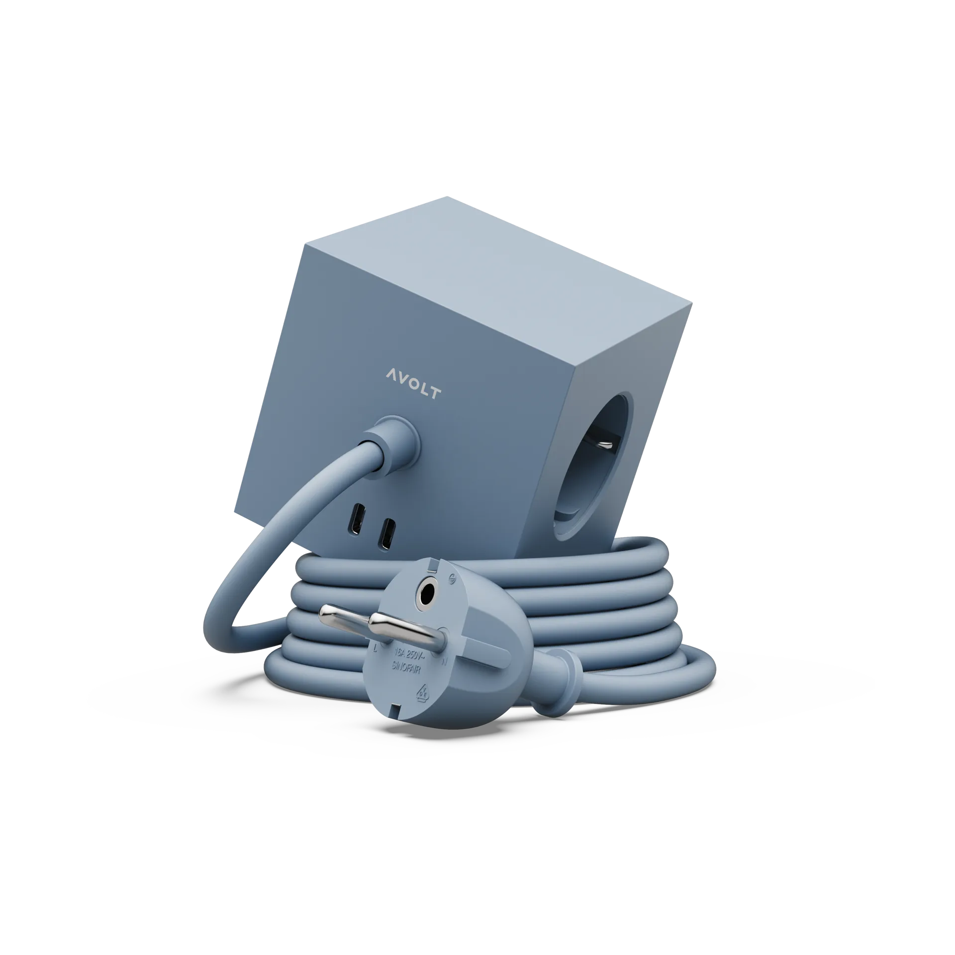 Square 1 grenuttak USB-C 30W 3 m, Shark Blue Avolt