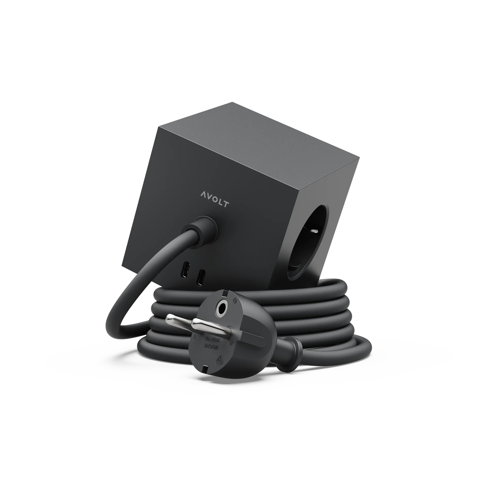 Square 1 grenuttak USB-C 30W 3 m, Stockholm Black Avolt