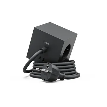 Square 1 grenuttak USB-C 30W 3 m - Stockholm Black - Avolt