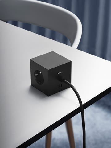 Square 1 grenuttak USB-C 30W 3 m - Stockholm Black - Avolt