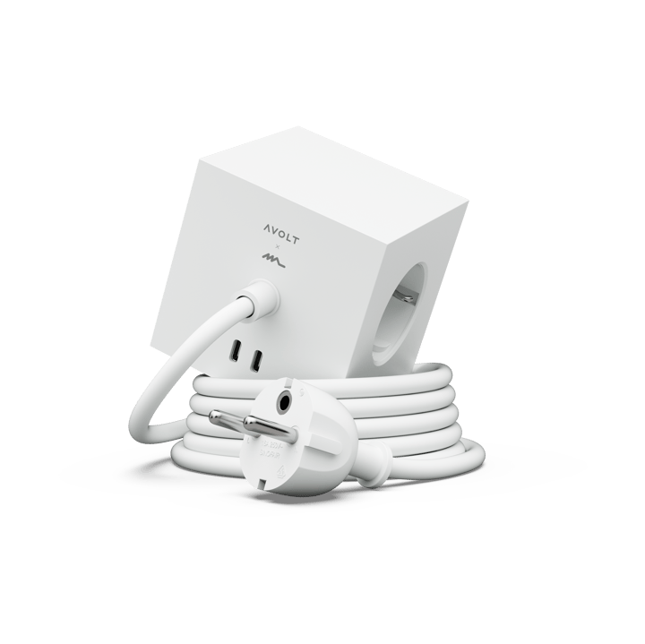 Square 1 grenuttak USB-C 30W 3 m - White Martinelli Luce edition - Avolt