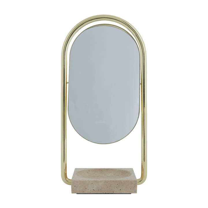 ANGUI bordspeil 17,2 x 35 cm - Gold/Travertine - AYTM