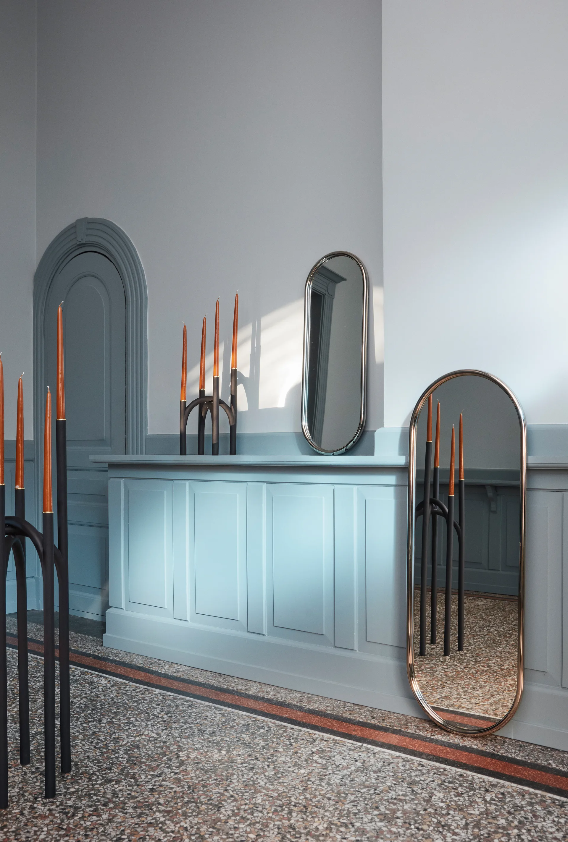 Angui speil sølv, 39 x 108 cm AYTM