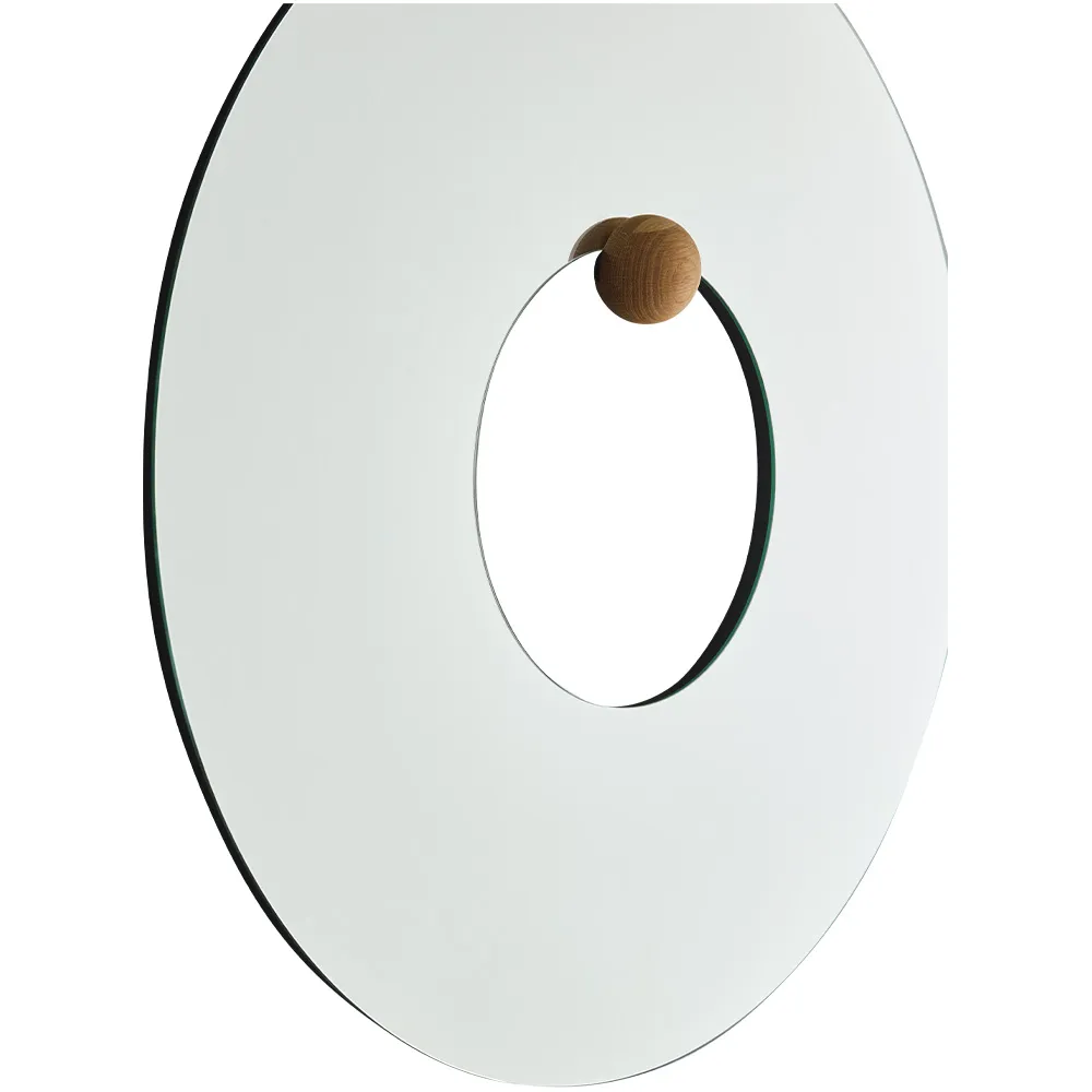 Castellum veggspeil Ø80 cm, Clear-oiled oak AYTM