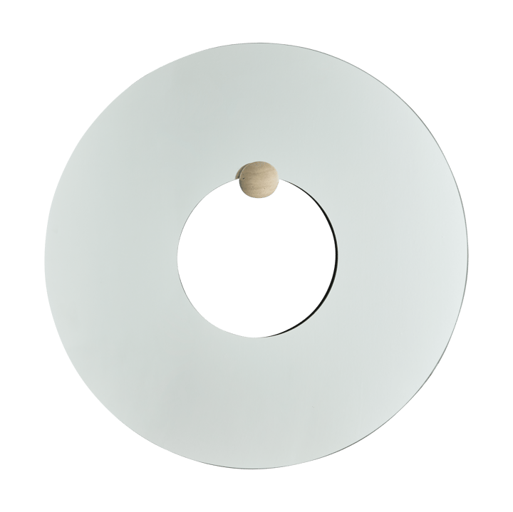 Castellum veggspeil Ø80 cm - Clear-travertine - AYTM