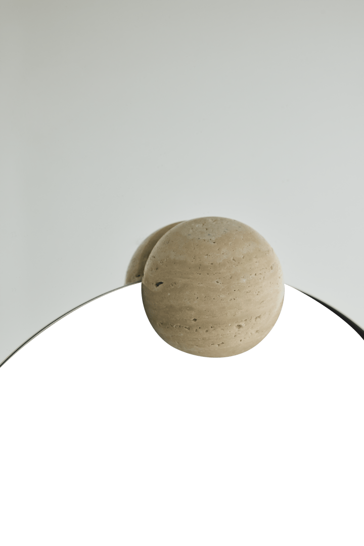 Castellum veggspeil Ø80 cm, Clear-travertine AYTM