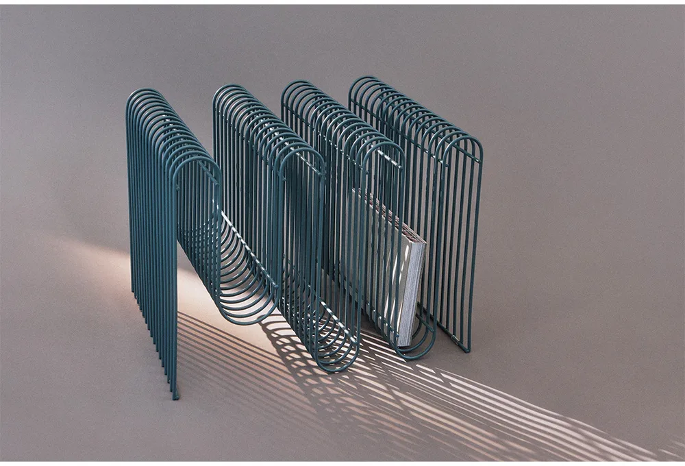 Curva magasinholder, Dusty blue AYTM