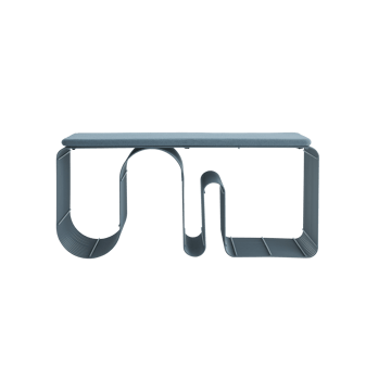 Curva sittebenk 100 cm - Dusty blue - AYTM