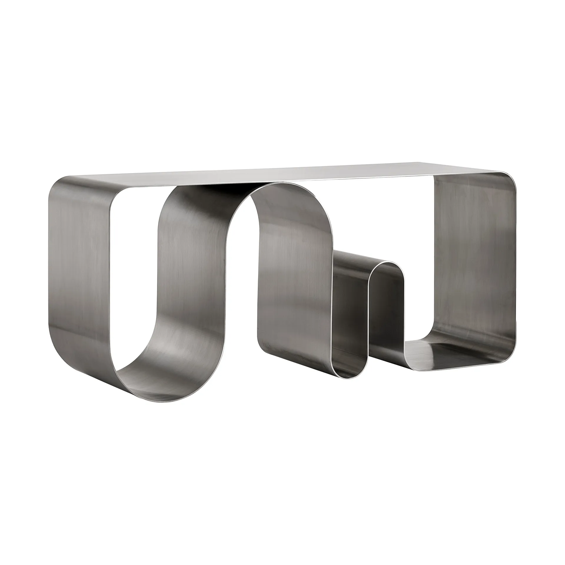 Curva solid sittebenk, Sølvfarget, 100 cm AYTM