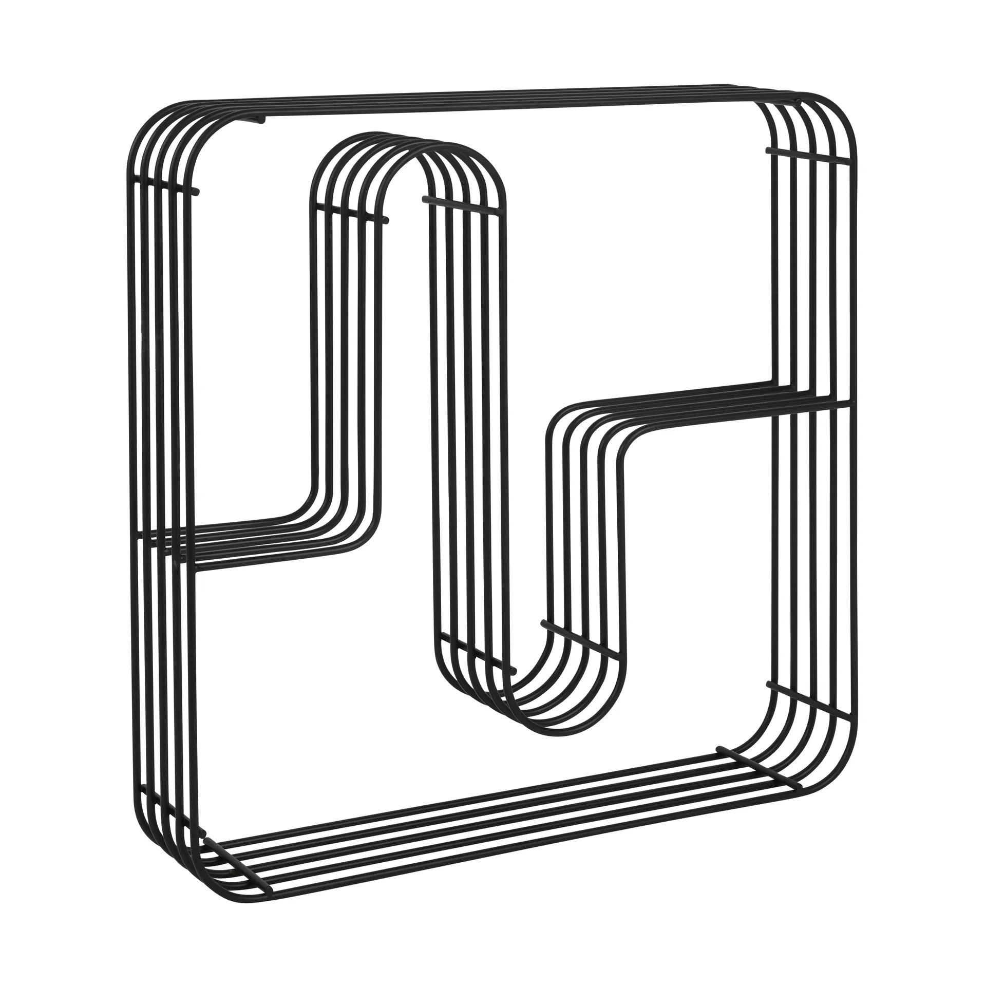 Curva vegghylle kvadratisk, Svart AYTM