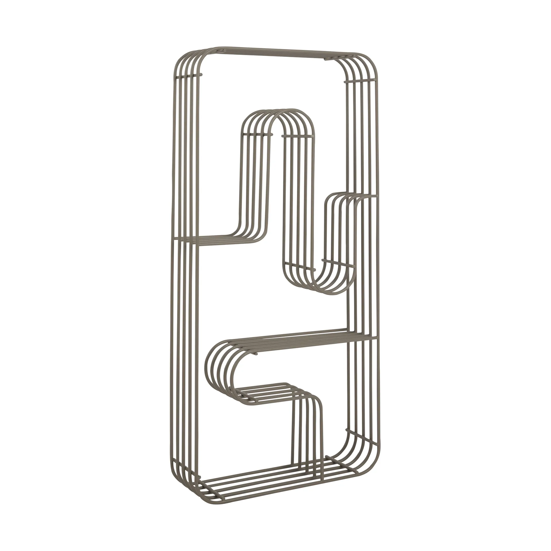 Curva vegghylle rektangulær, Taupe AYTM