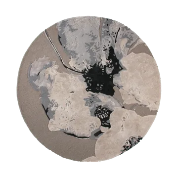 Floreo teppe Ø130 cm - Grå-hvit - AYTM