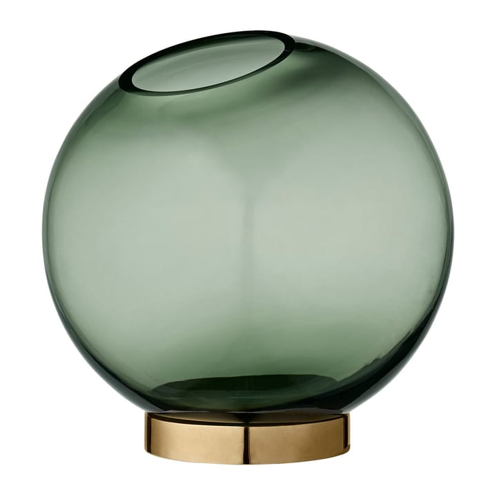 Globe vase medium - grønn-messing - AYTM