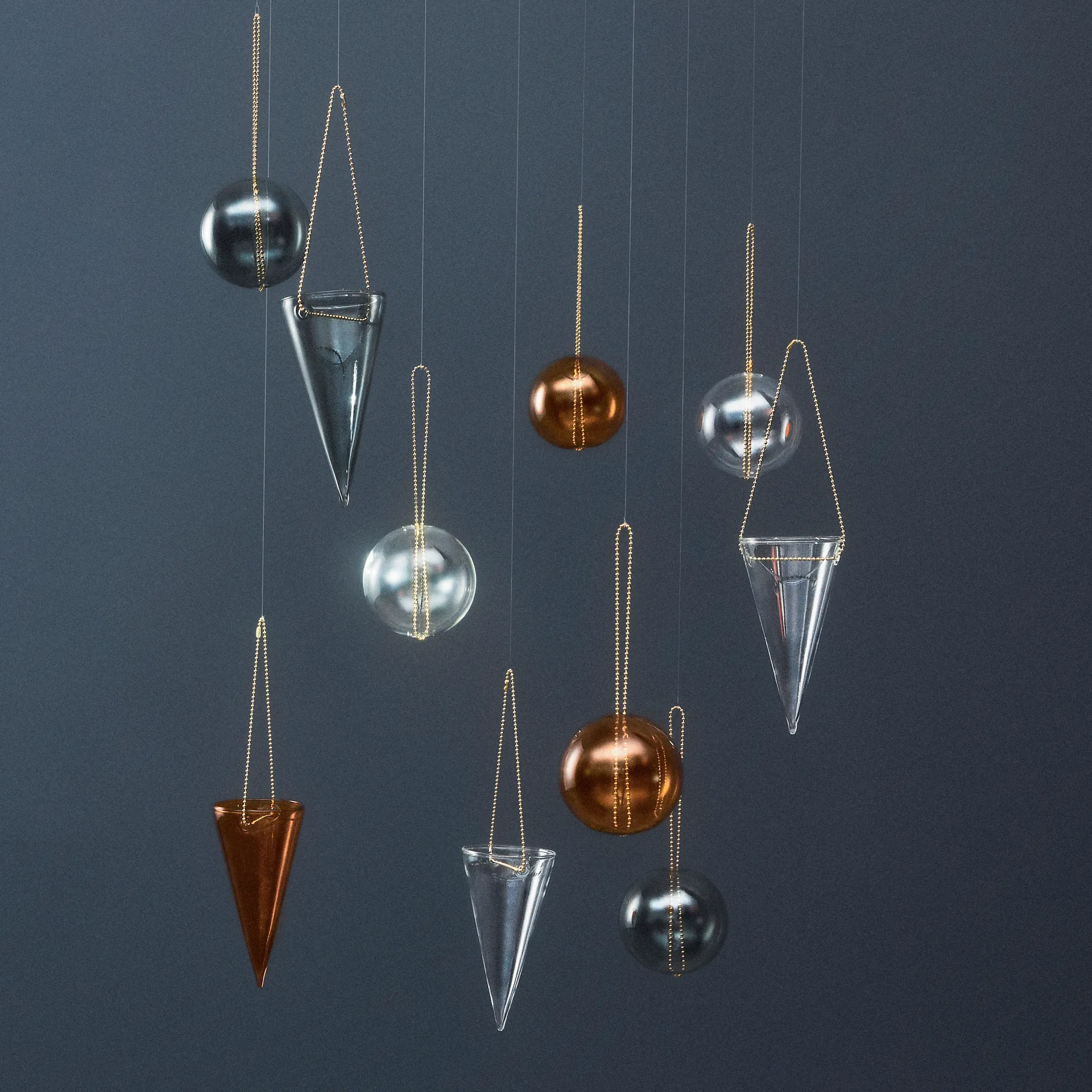 Monili julepynt, røykfarget AYTM