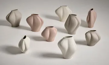 Saltare vase - Taupe, Ø17x35 cm - AYTM