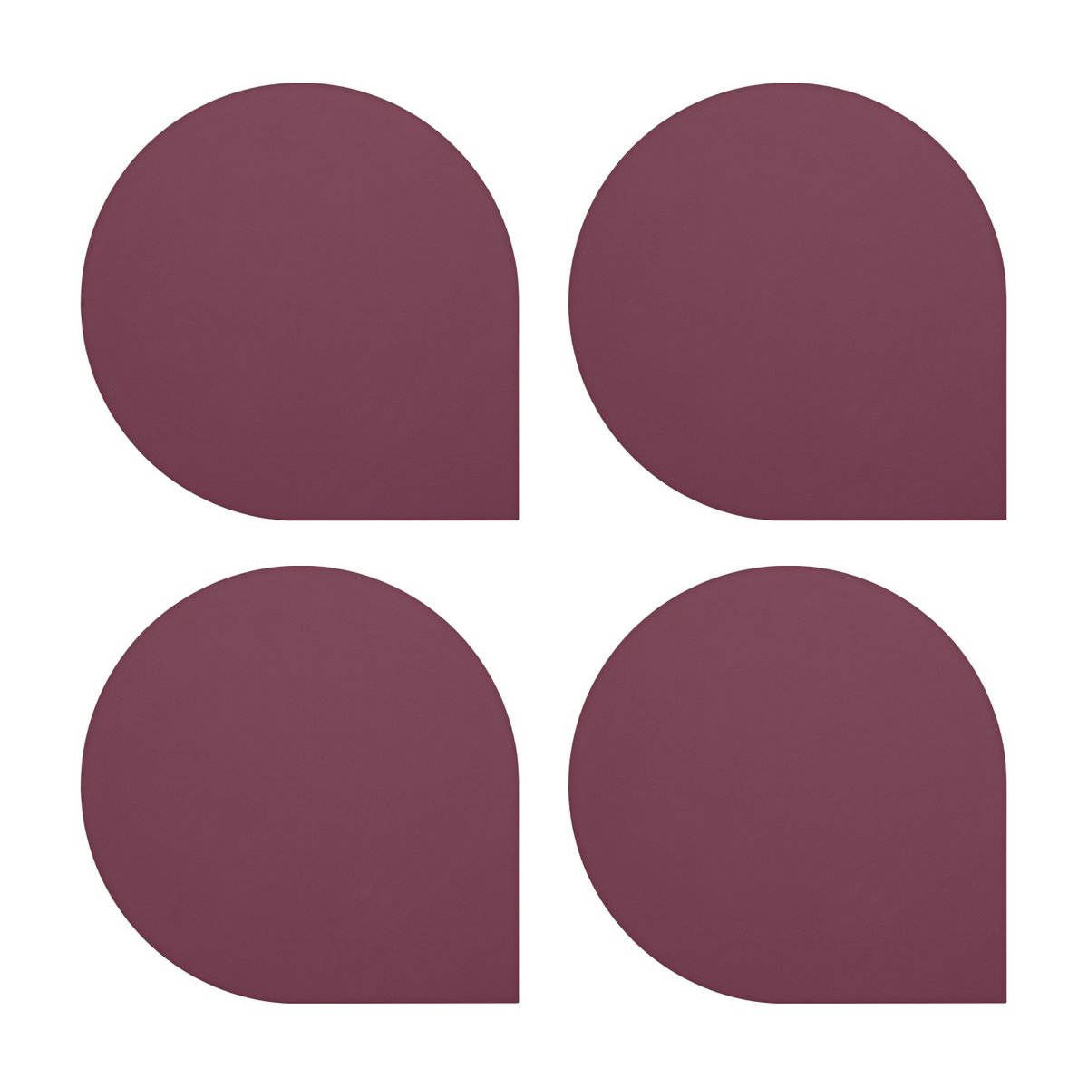 AYTM Stilla glassunderlag 4-pakning Bordeaux