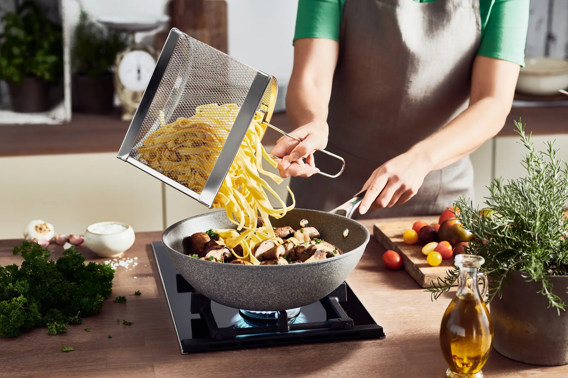 Ballarini Salina Ti-X Granit keramisk wok, 30 cm Ballarini