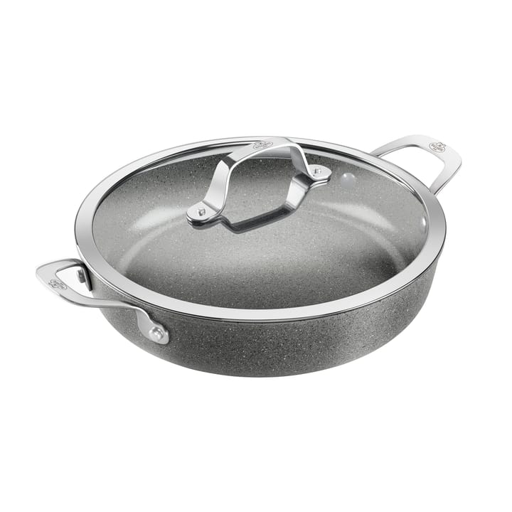 Salina Ceramic Granit serveringspanne med glasslokk - 28 cm - Ballarini