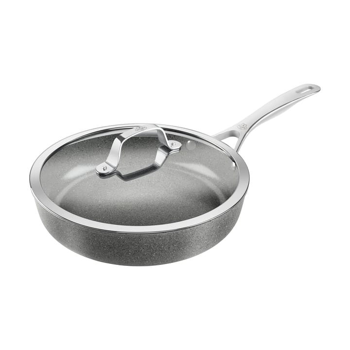Salina Keramisk Granitt traktørpanne med glasslokk - 28 cm - Ballarini