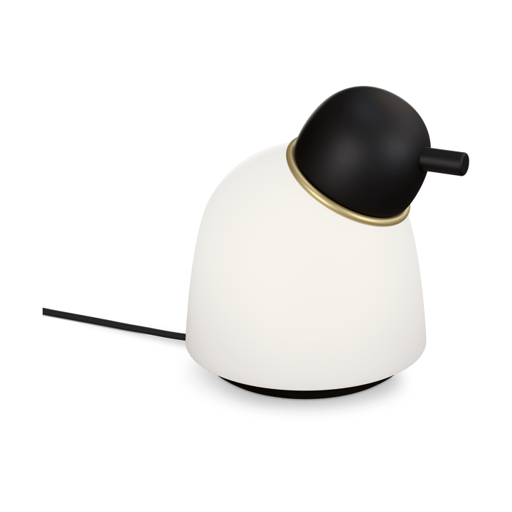 Bird bordlampe 21,5 cm - Svart-messing-opalglass - Belid