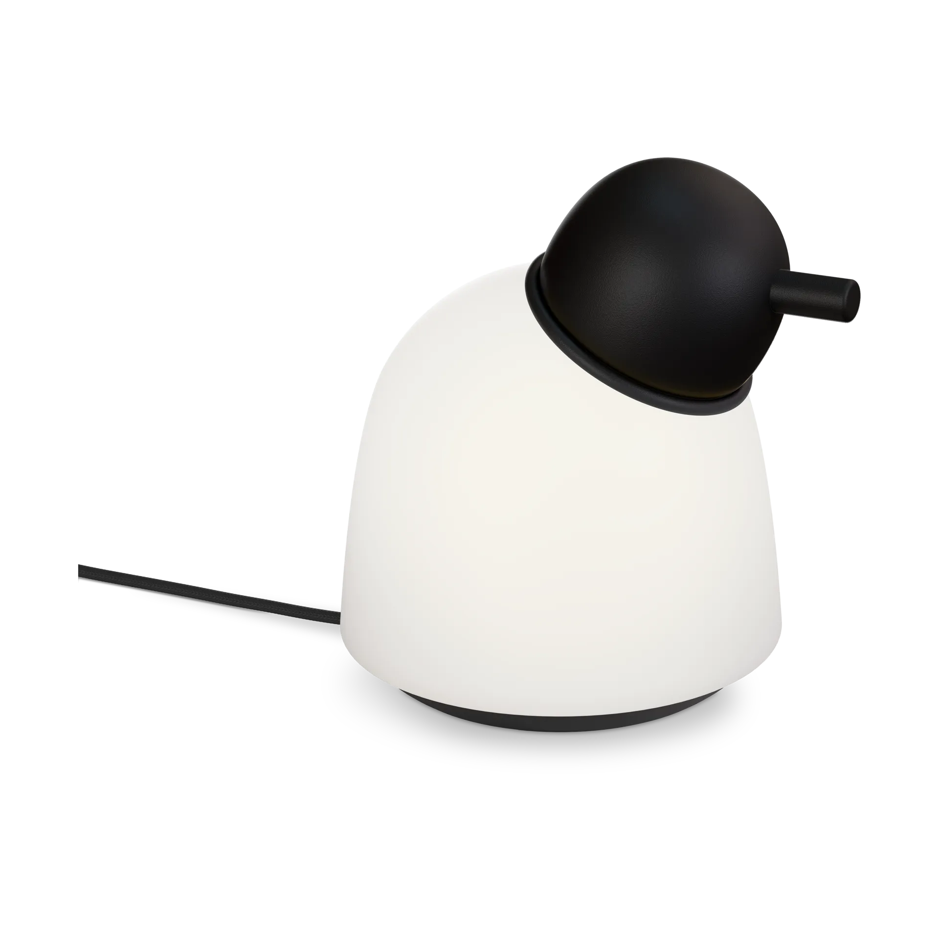 Bird bordlampe 21,5 cm, Svart-opalglass Belid