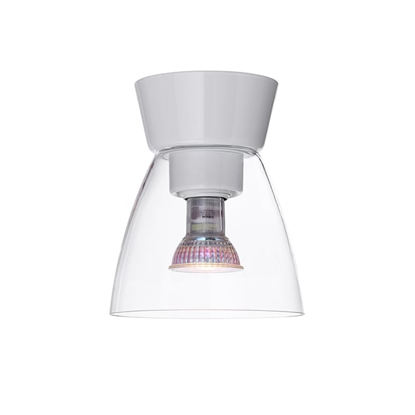 Belid Bizzo plafond klart glass 16,5 cm Blankhvit | Skandinavisk Design | Plafonder | Hvit