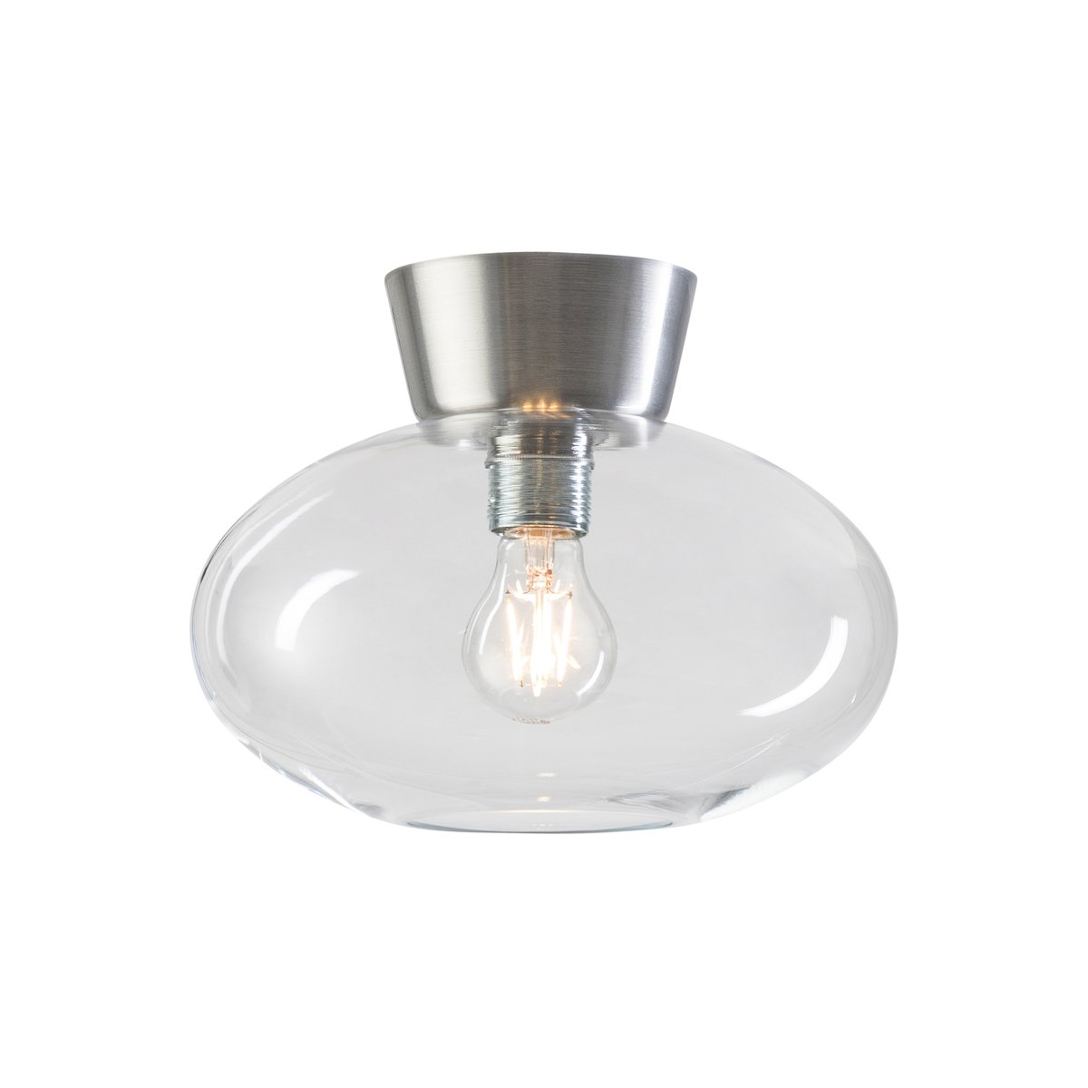 Bilde av Belid Bullo plafond klart glass Ø27 cm Aluminium