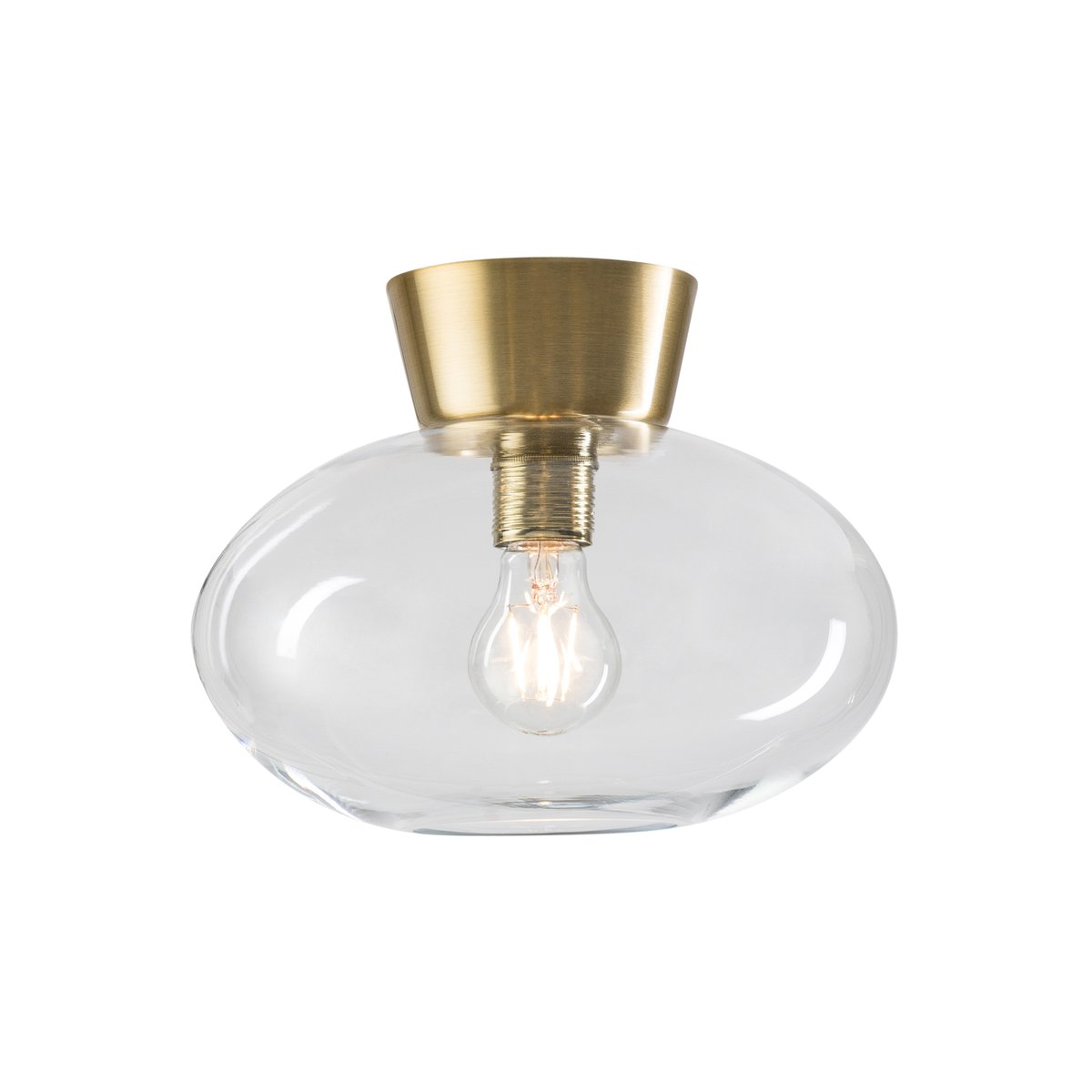 Bilde av Belid Bullo plafond klart glass Ø27 cm Messing
