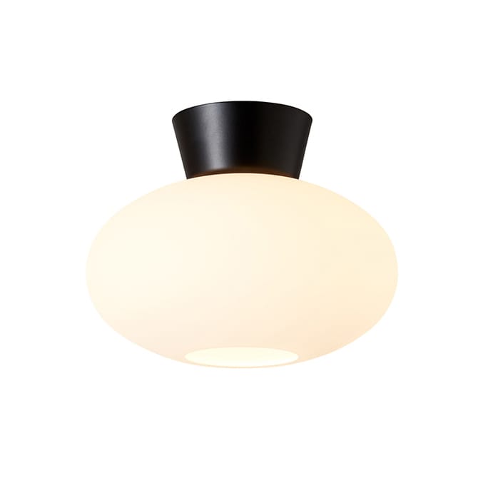 Bullo plafond opalglass Ø27 cm, Mattsvart Belid