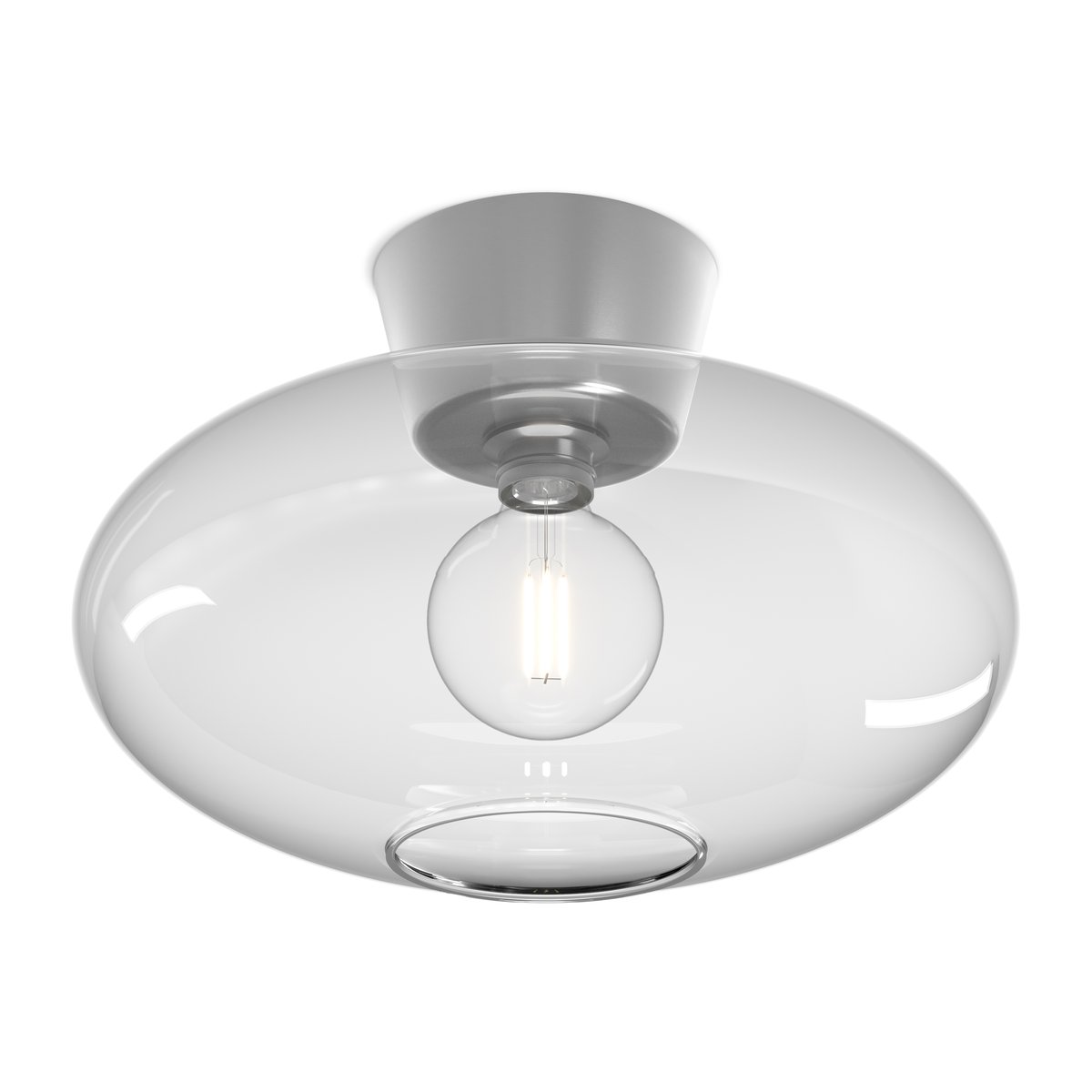 Belid - Bullo Taklampe XL Ø38 Aluminium/Clear