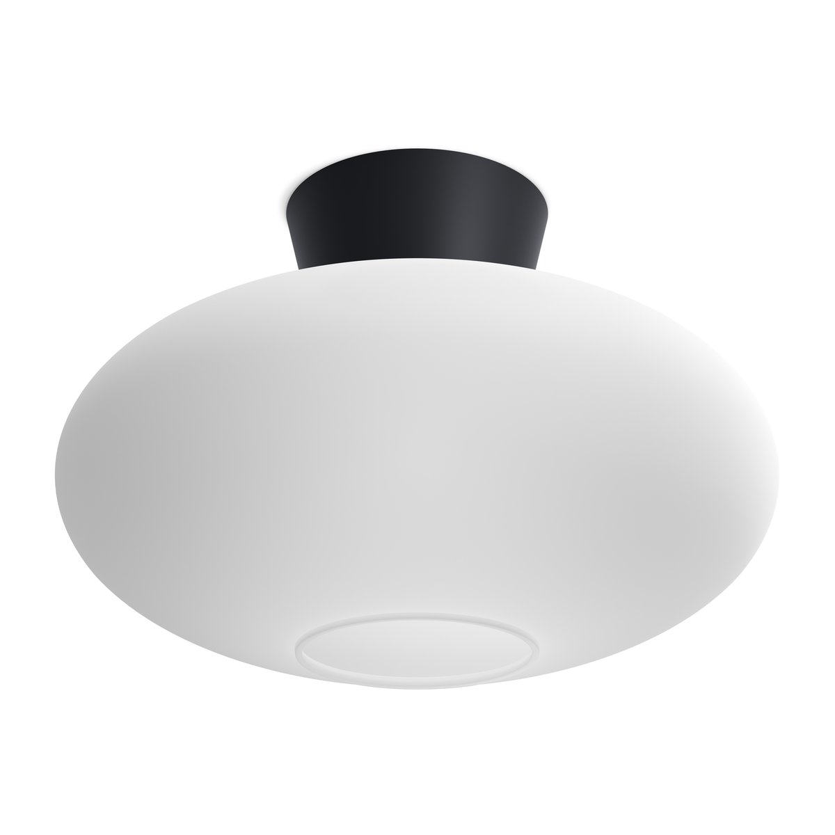 Bilde av Belid Bullo takplafond XL klart glass Ø 38 cm Matt svart