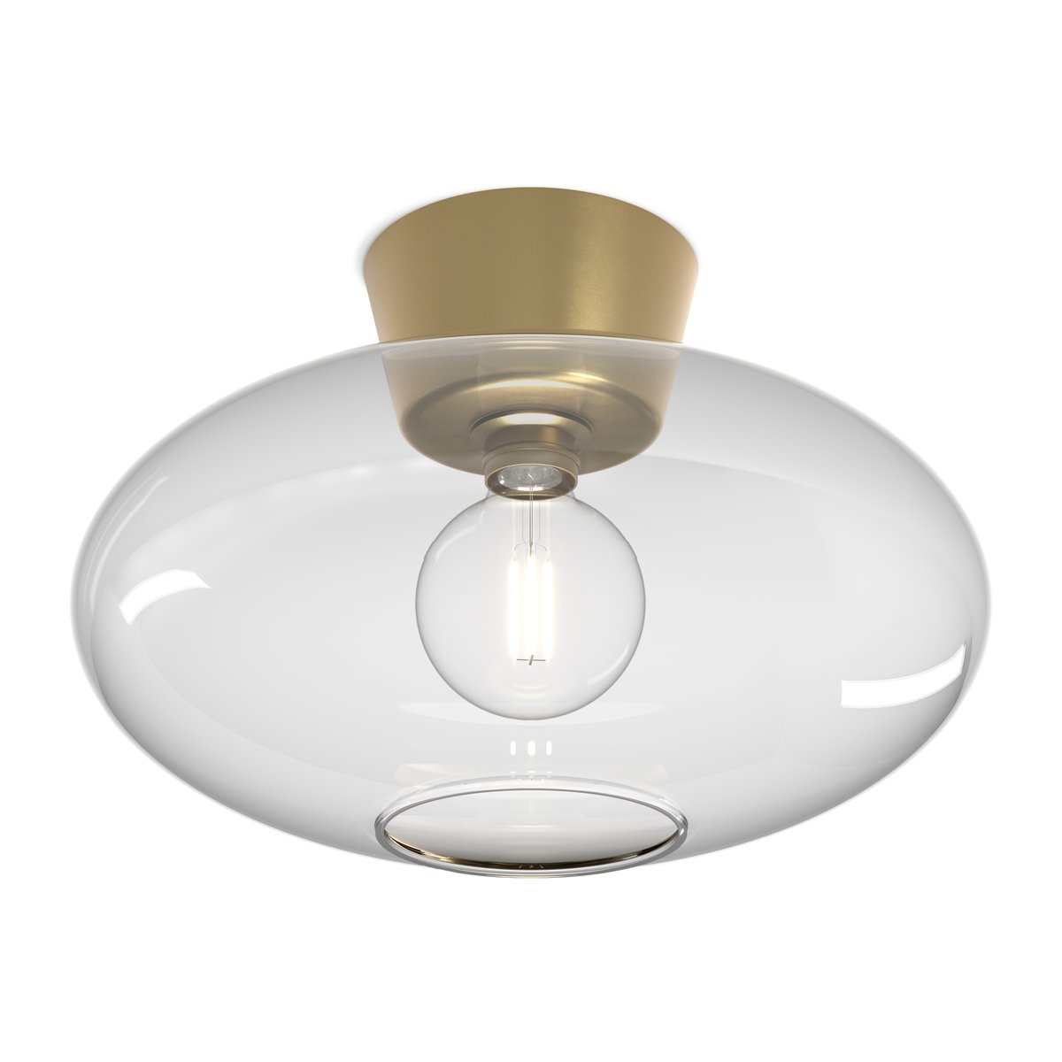 Bilde av Belid Bullo takplafond XL klart glass Ø 38 cm Messing