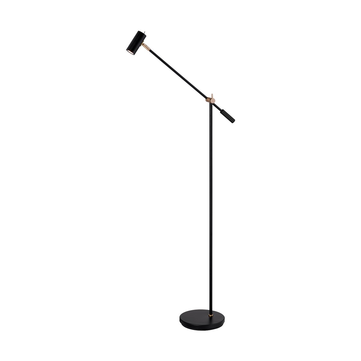 Bilde av Belid Cato gulvlampe 134 cm Matt svart-messing