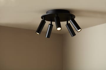 Cato Slim rund takspotlight 5 - Matt svart-LED - Belid