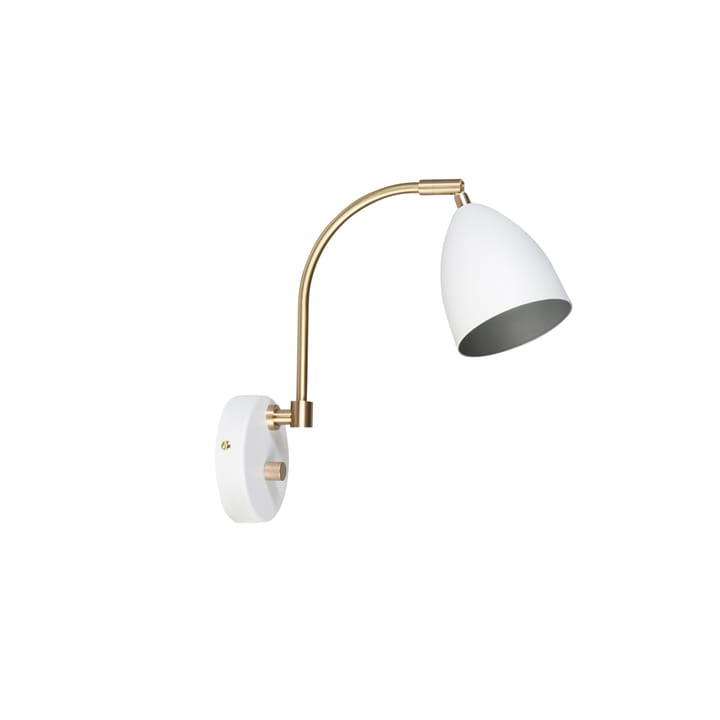 Deluxe vegglampe - hvit, messing - Belid