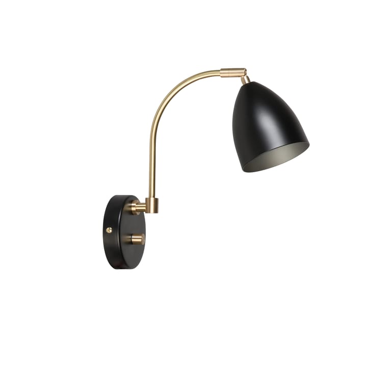 Deluxe vegglampe - svart, messing - Belid