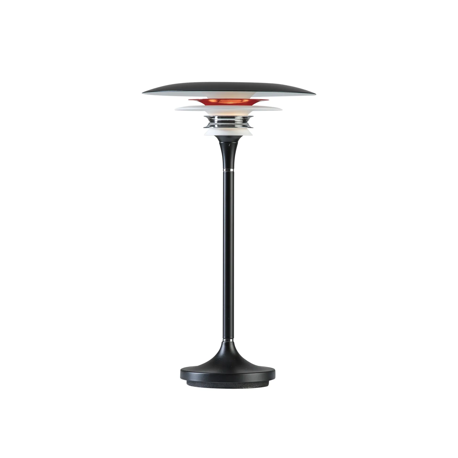 Diablo bordlampe Ø20 cm, Mattsvart-blankrød Belid